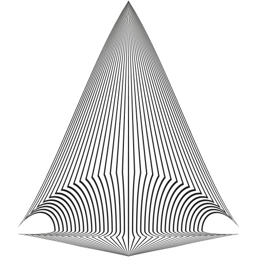 Triangle pyramid shape geometric form angular vector image