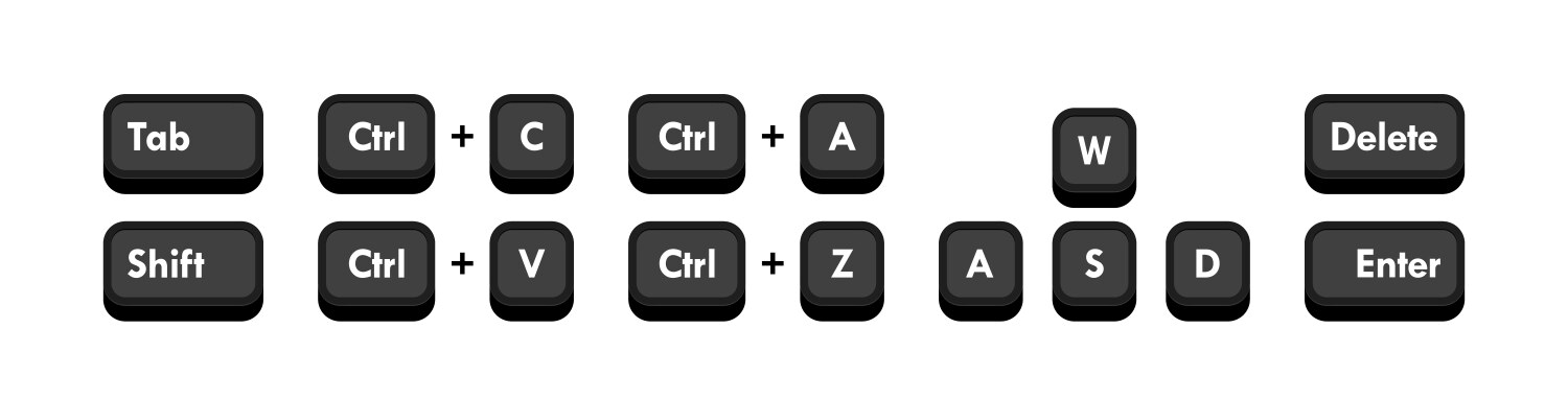 Computer Keyboard with Labeled Keys Vector Images (over 260)