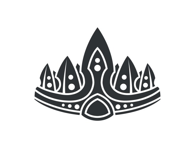 Crown with ornaments closeup Vector Image