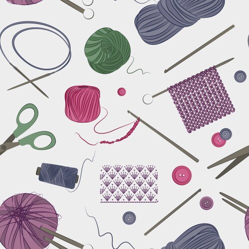 Crochet doodle including - girl Royalty Free Vector Image