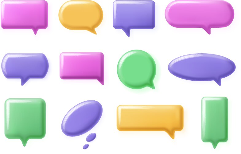 Dialogue speech bubbles chat balloons small talk Vector Image