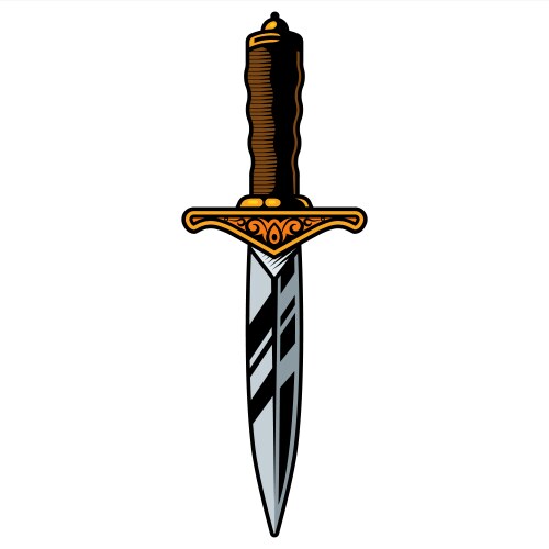 Sharp knife dagger Vector Image
