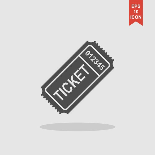 Ticket Icon - Flat Style – Royalty-Free Vector | VectorStock