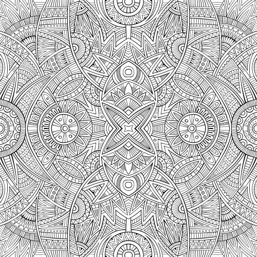 Seamless ethnic doodle monochrome pattern Vector Image