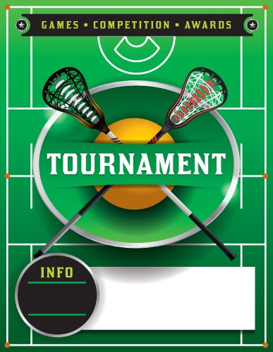 Lacrosse tournament blank flyer template Vector Image