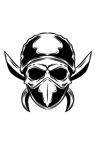 Bandits skull Vector Image