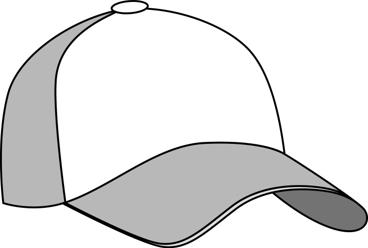 Blank cap design baseball hat empty template vector image