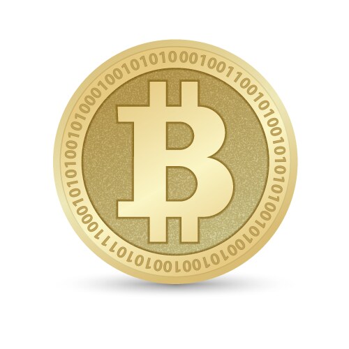 Bitcoin physical bit coin Royalty Free Vector Image