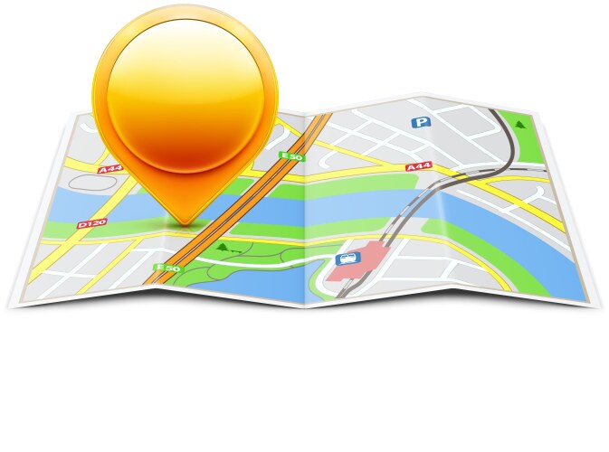 Navigation Map Pointer vector image