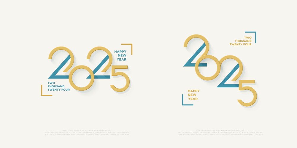 Modern design happy new year 2025 with elegant Vector Image