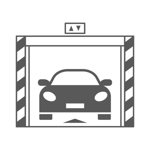 Car elevator icon auto lift outline vector image