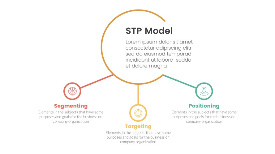 stp marketing strategy model for segmentation vector image