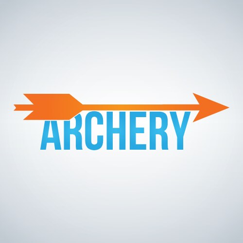 archery color logo design template isolated vector image vector image