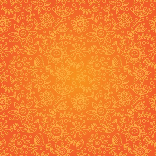 Orange abstract curls seamless pattern Royalty Free Vector