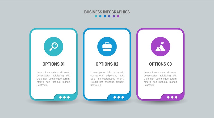 Horizontal progress bar featuring 3 arrow-shaped Vector Image