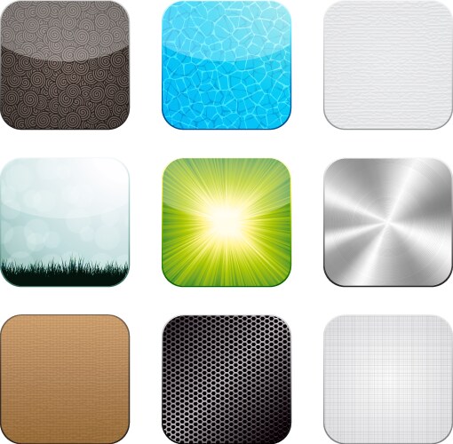 Black technology app icon blank template Vector Image
