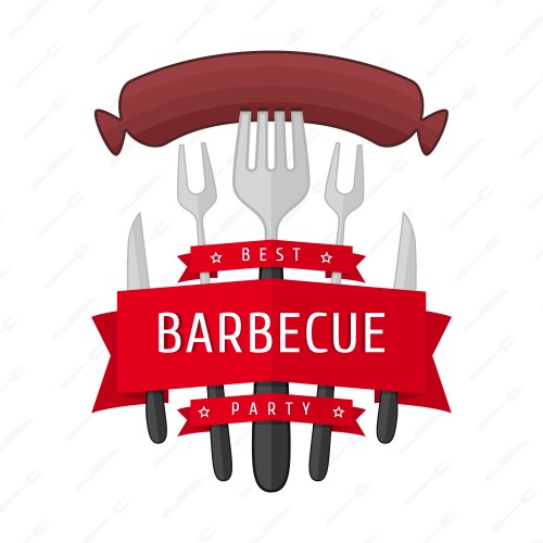 emblem bbq vector image