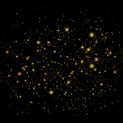 Gold glitter particles background effect Vector Image