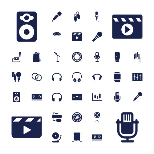 49 studio icons (36847530) – Free Vector | VectorStock