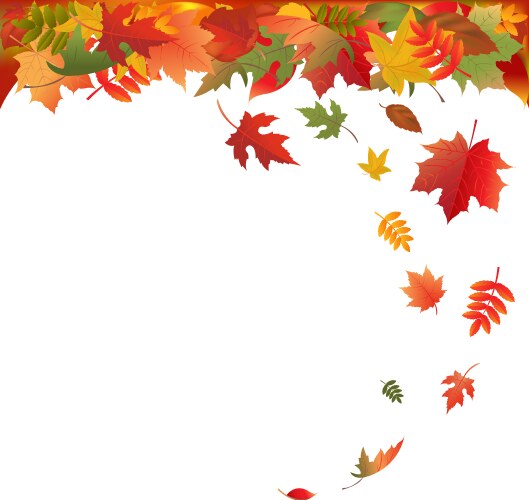 Falling autumn leaves background Royalty Free Vector Image