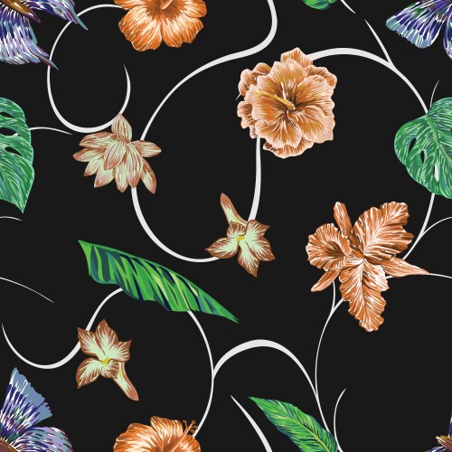 Floral seamless background Royalty Free Vector Image