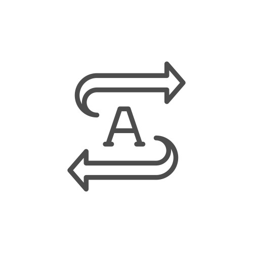 Translation service line icon Royalty Free Vector Image