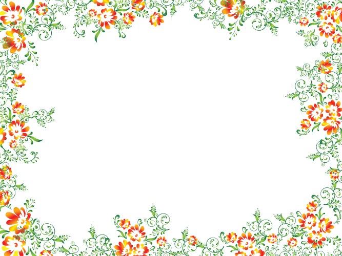 Floral Border Frame Royalty Free Vector Image - VectorStock