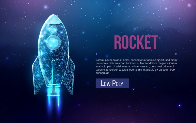 Digital rocket launch from the stock market Vector Image