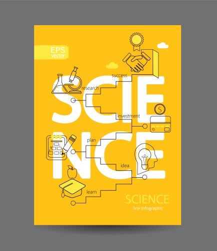 infographic of science concept vector image