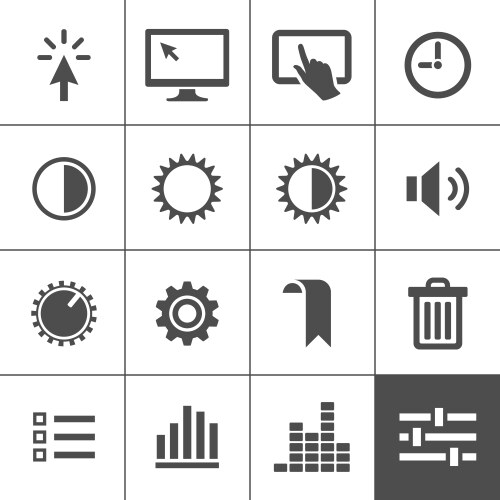 Line folder icon set Royalty Free Vector Image