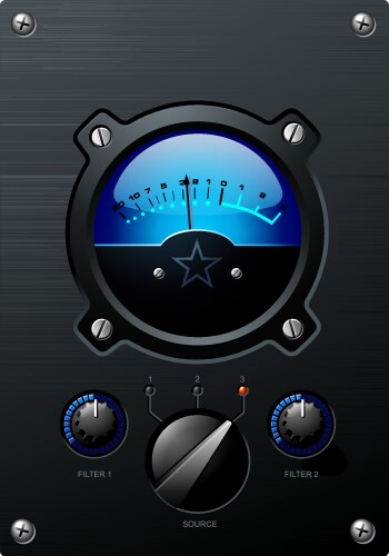 Red analog meter Royalty Free Vector Image - VectorStock