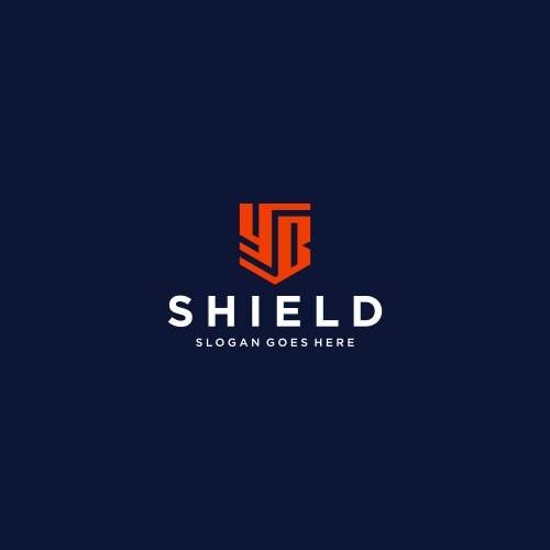 Qg logo initial with geometric shield shape Vector Image