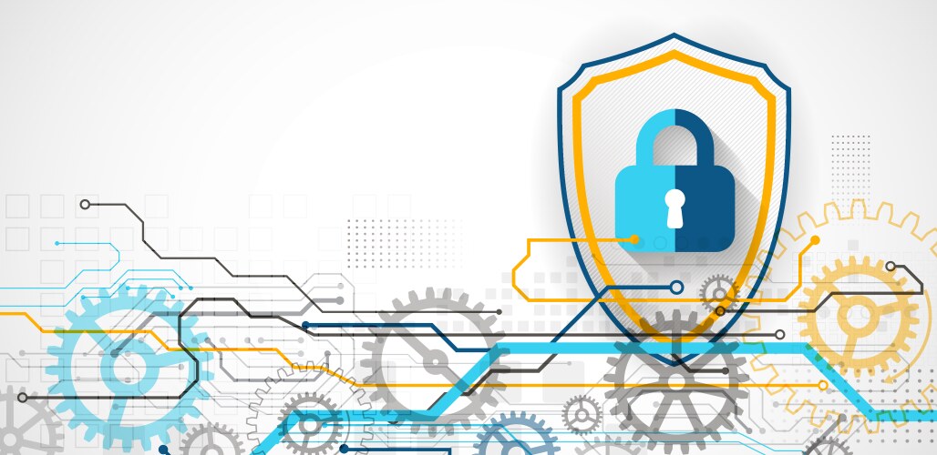 Protection concept protect mechanism system Vector Image