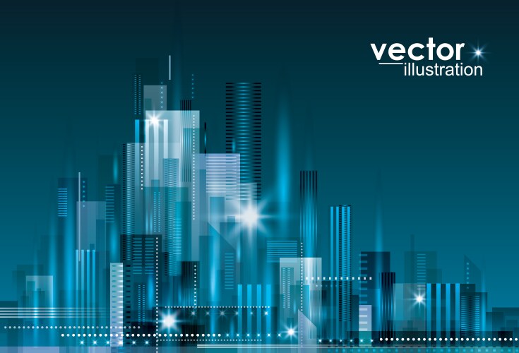 Futuristic cityscape background Royalty Free Vector Image