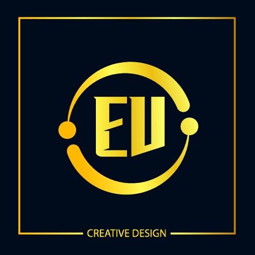 Initial letter ev logo template design – Royalty-Free Vector | VectorStock