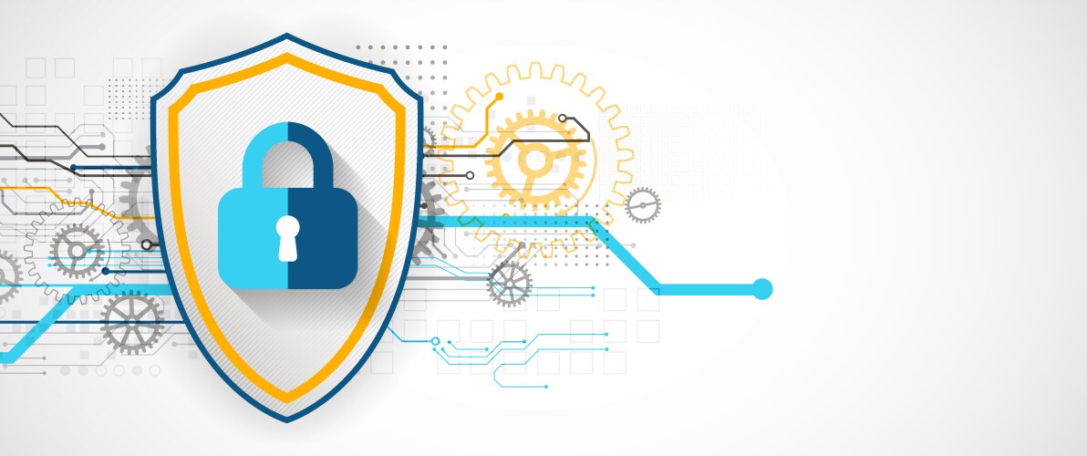 Protection concept protect mechanism system Vector Image
