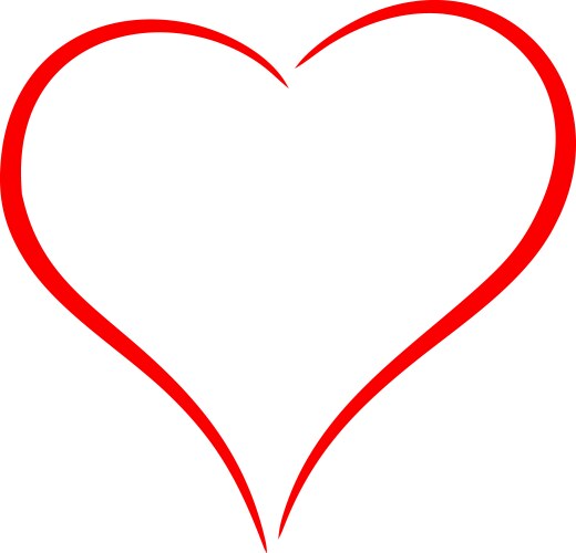 red heart vector image