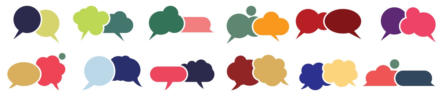 Blank speech bubbles elements set social media Vector Image