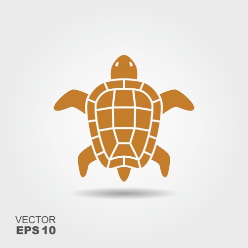 Turtle design on white background wild animals Vector Image