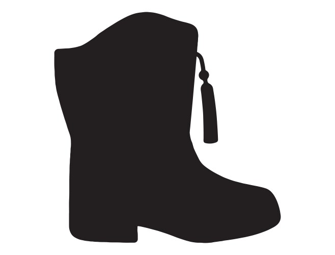 Drill team boot silhouette art Royalty Free Vector Image