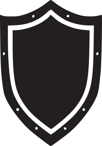 Black and white simple shield silhouette Vector Image