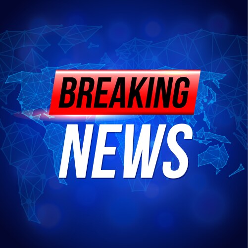 Breaking news dark photo realistic background vector image