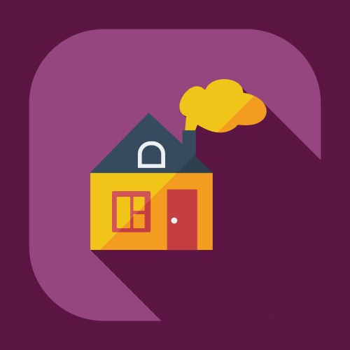 Flat modern design with shadow icons house vector image