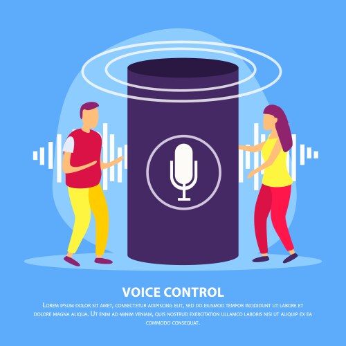Voice control smart computer Royalty Free Vector Image
