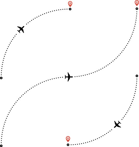 Flight path Vector Images & Graphics for Commercial Use | VectorStock