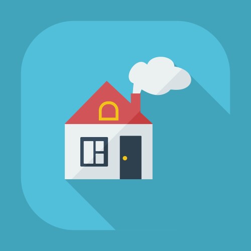 Flat modern design with shadow icons house vector image