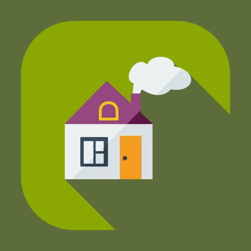 flat modern design with shadow icons house vector image