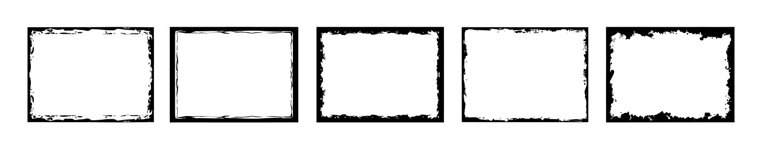 Grunge frame brush square border stroke Royalty Free Vector