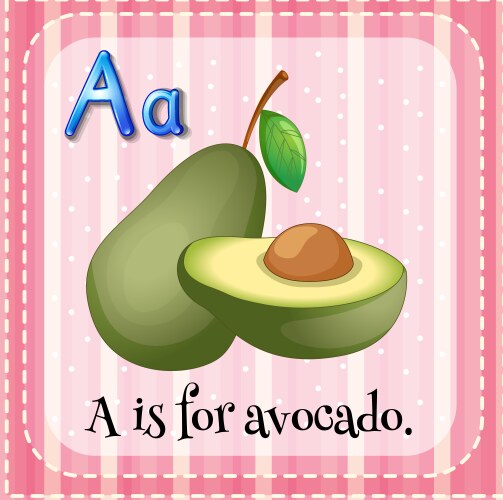 Fruits alphabet a is for apple Royalty Free Vector Image