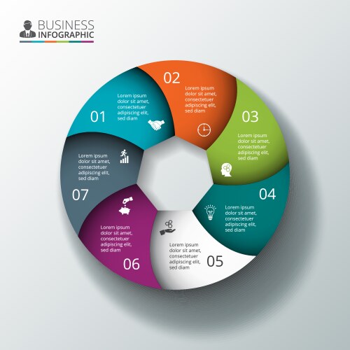 Infographic isometric 3d process chart Royalty Free Vector